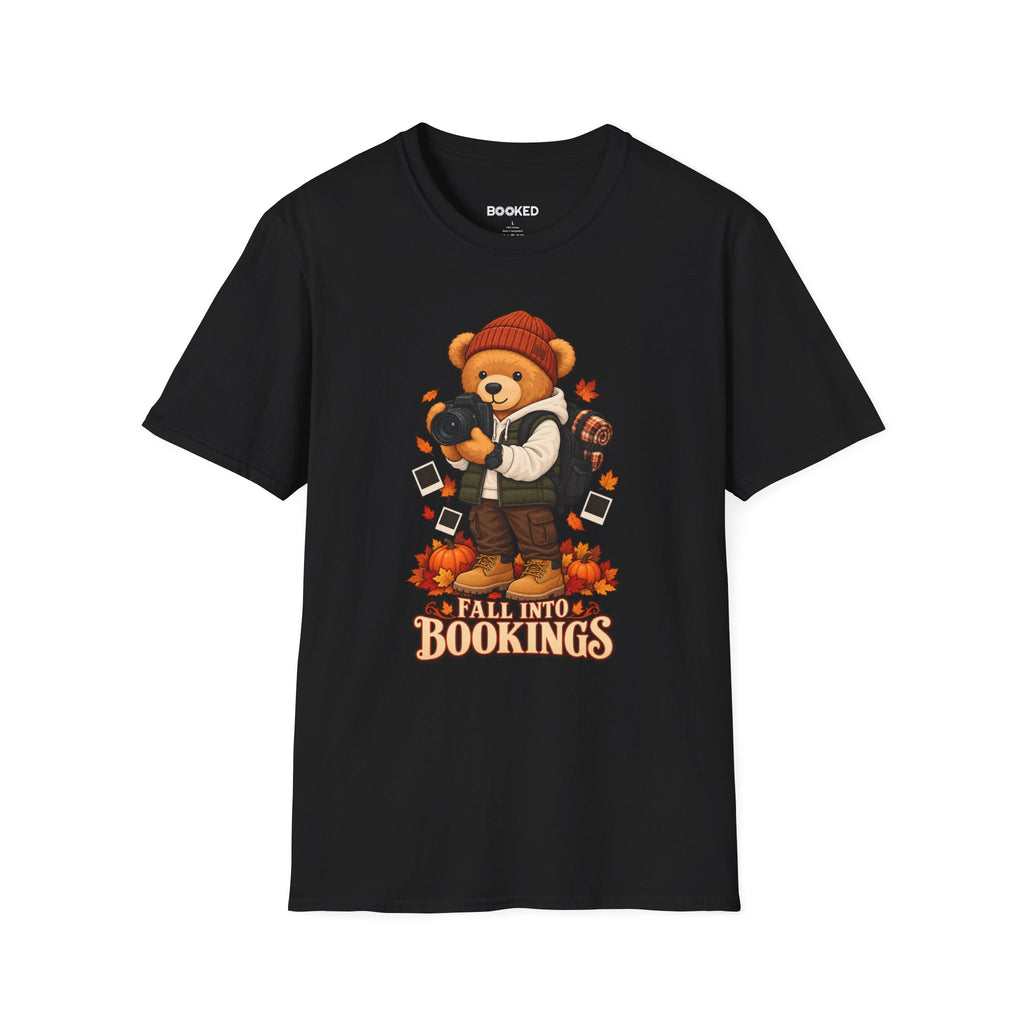 Fall Into Bookings Bear Unisex T-Shirt
